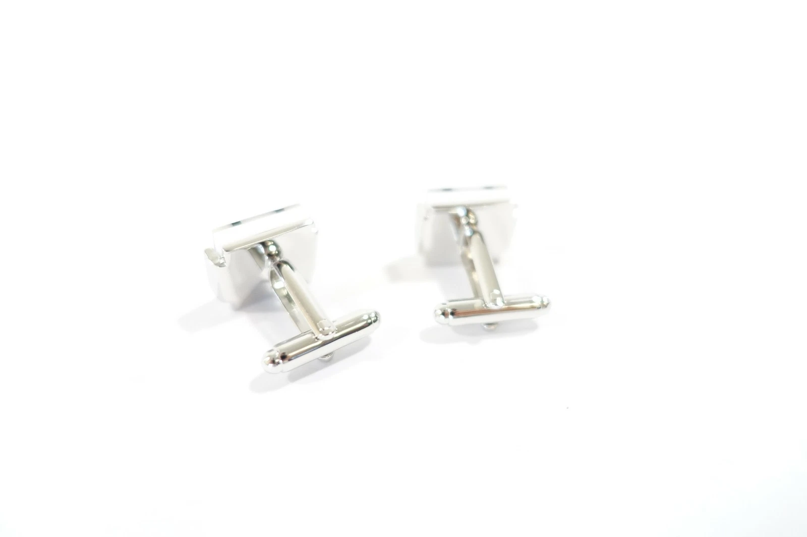 TONE CHECK WINDOWPANE METAL SQUARE CUFF LINK CUFFLINKS FORMAL DRESS - Image 3